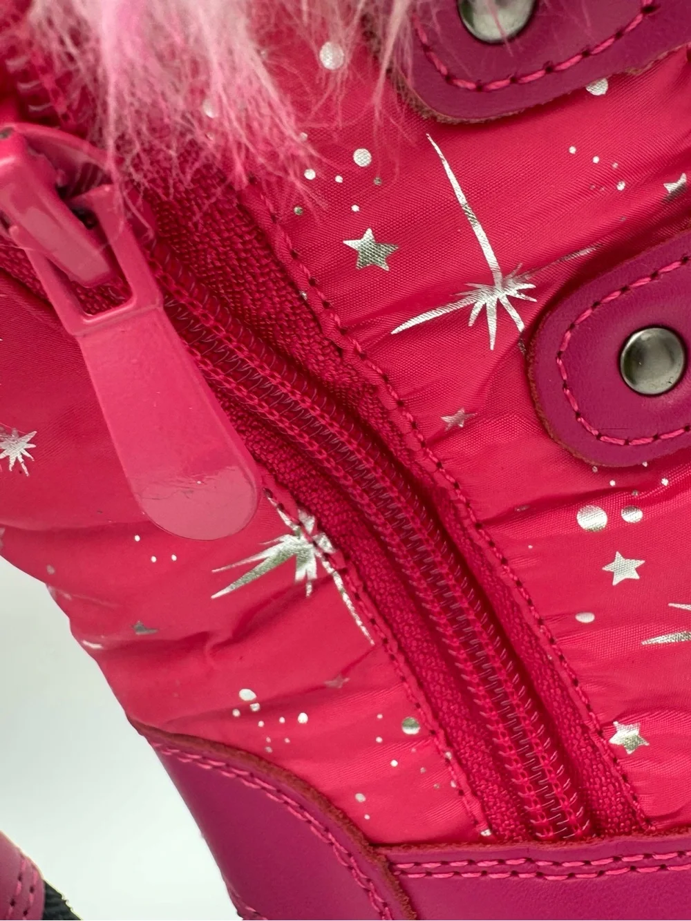 Dream Pairs Pink/Black/White Winter Waterproof Snow Boots w/ Fur Size 10